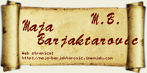 Maja Barjaktarović vizit kartica